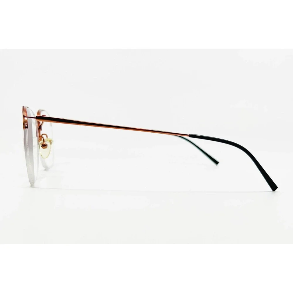 EyeBuyDirect Urban Eyeglasses Unisex Copper Brown Semi-Rimless 53-20-145